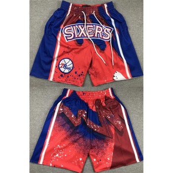 Men's Philadelphia 76ers Red/Blue Shorts (Run Small) Men's Philadelphia 76ers Red/Blue Shorts (Run Small)