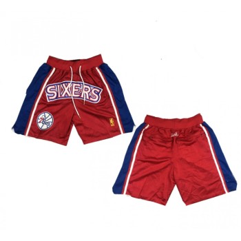 Men's Philadelphia 76ers Red Shorts (Run Small) Men's Philadelphia 76ers Red Shorts (Run Small)