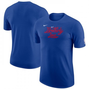 Men's Philadelphia 76ers Royal 2022/23 City Edition Essential Warmup T-Shirt Men's Philadelphia 76ers Royal 2022/23 City Edition Essential Warmup T-Shirt