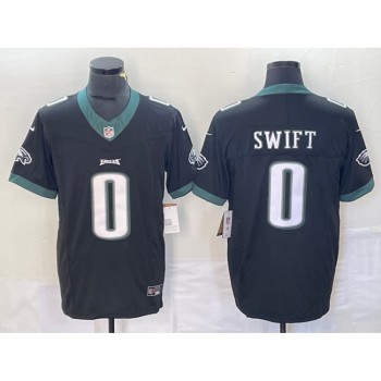 Men's Philadelphia Eagles #0 D'Andre Swift Black 2023 F.U.S.E. Vapor Untouchable Limited Stitched Football Jersey Men's Philadelphia Eagles #0 D'Andre Swift Black 2023 F.U.S.E. Vapor Untouchable Limited Stitched Football Jersey