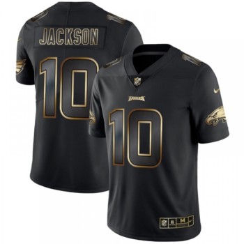 Men's Philadelphia Eagles #10 DeSean Jackson 2019 Black Gold Edition Stitched NFL Jersey Men's Philadelphia Eagles #10 DeSean Jackson 2019 Black Gold Edition Stitched NFL Jersey
