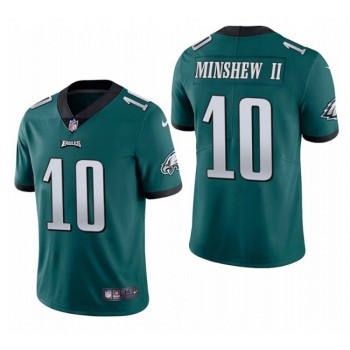 Men's Philadelphia Eagles #10 Gardner Minshew II Green Vapor Untouchable Limited Stitched Jersey Men's Philadelphia Eagles #10 Gardner Minshew II Green Vapor Untouchable Limited Stitched Jersey