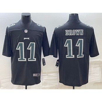 Men's Philadelphia Eagles #11 A.J. Brown Black Green Vapor Untouchable Limited Stitched Jersey Men's Philadelphia Eagles #11 A.J. Brown Black Green Vapor Untouchable Limited Stitched Jersey