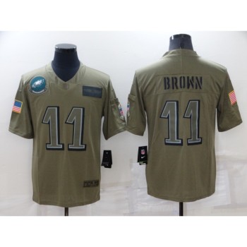 Men's Philadelphia Eagles #11 A. J. Brown Camo Salute To Service Limited Stitched Jersey Men's Philadelphia Eagles #11 A. J. Brown Camo Salute To Service Limited Stitched Jersey
