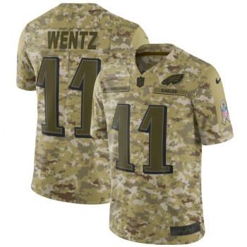 Men's Philadelphia Eagles #11 Carson Wentz 2018 Camo Salute To Service Limited Stitched NFL Jersey Men's Philadelphia Eagles #11 Carson Wentz 2018 Camo Salute To Service Limited Stitched NFL Jersey
