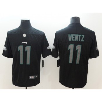 Men's Philadelphia Eagles #11 Carson Wentz Black 2018 Impact Limited Stitched NFL Jersey Men's Philadelphia Eagles #11 Carson Wentz Black 2018 Impact Limited Stitched NFL Jersey
