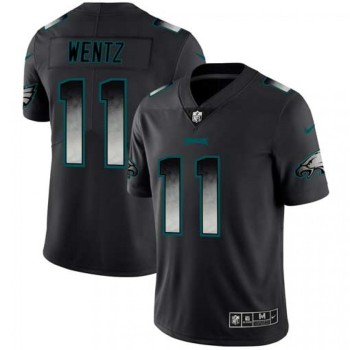 Men's Philadelphia Eagles #11 Carson Wentz Black 2019 Smoke Fashion Limited Stitched NFL Jersey Men's Philadelphia Eagles #11 Carson Wentz Black 2019 Smoke Fashion Limited Stitched NFL Jersey