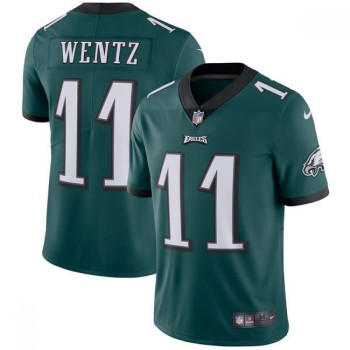 Men's Philadelphia Eagles #11 Carson Wentz Midnight Green Vapor Untouchable Limited Stitched NFL Jersey Men's Philadelphia Eagles #11 Carson Wentz Midnight Green Vapor Untouchable Limited Stitched NFL Jersey
