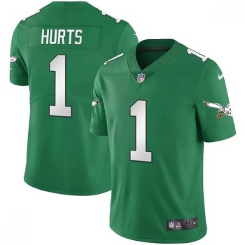 Men's Philadelphia Eagles #1 Jalen Hurts Green Vapor Limited Stitched Football Jersey Men's Philadelphia Eagles #1 Jalen Hurts Green Vapor Limited Stitched Football Jersey