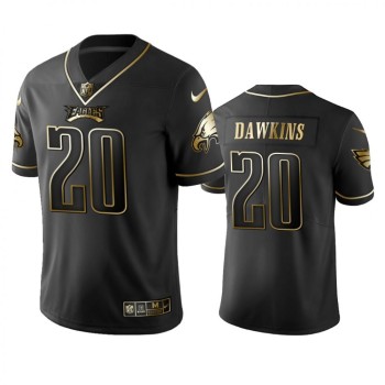 Men's Philadelphia Eagles #20 Brian Dawkins Black 2019 Golden Edition Limited Stitched NFL Jersey Men's Philadelphia Eagles #20 Brian Dawkins Black 2019 Golden Edition Limited Stitched NFL Jersey