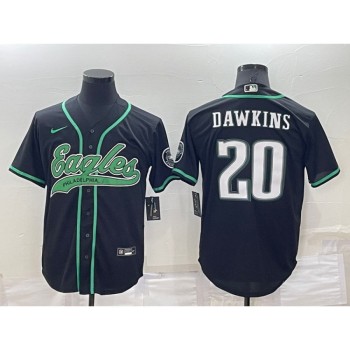 Men's Philadelphia Eagles #20 Brian Dawkins Black Cool Base Stitched Baseball Jersey Men's Philadelphia Eagles #20 Brian Dawkins Black Cool Base Stitched Baseball Jersey