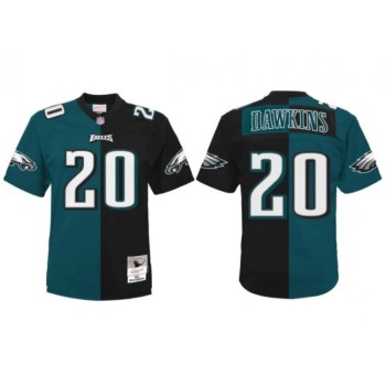 Men's Philadelphia Eagles #20 Brian Dawkins Green/Balck Split Stitched Jersey Men's Philadelphia Eagles #20 Brian Dawkins Green/Balck Split Stitched Jersey