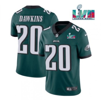 Men's Philadelphia Eagles #20 Brian Dawkins Green Super Bowl LVII Patch Vapor Untouchable Limited Stitched Jersey Men's Philadelphia Eagles #20 Brian Dawkins Green Super Bowl LVII Patch Vapor Untouchable Limited Stitched Jersey