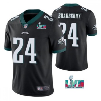 Men's Philadelphia Eagles #24 James Bradberry Black Super Bowl LVII Vapor Untouchable Limited Stitched Jersey Men's Philadelphia Eagles #24 James Bradberry Black Super Bowl LVII Vapor Untouchable Limited Stitched Jersey