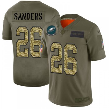 Men's Philadelphia Eagles #26 Miles Sanders 2019 Olive/Camo Salute To Service Limited Stitched NFL Jersey Men's Philadelphia Eagles #26 Miles Sanders 2019 Olive/Camo Salute To Service Limited Stitched NFL Jersey