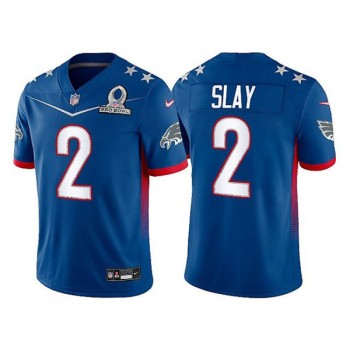 Men's Philadelphia Eagles #2 Darius Slay 2022 Royal NFC Pro Bowl Stitched Jersey Men's Philadelphia Eagles #2 Darius Slay 2022 Royal NFC Pro Bowl Stitched Jersey
