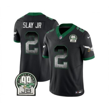 Men's Philadelphia Eagles #2 Darius Slay JR Black 2023 F.U.S.E. Throwback Vapor Untouchable Limited Stitched Football Jersey Men's Philadelphia Eagles #2 Darius Slay JR Black 2023 F.U.S.E. Throwback Vapor Untouchable Limited Stitched Football Jersey