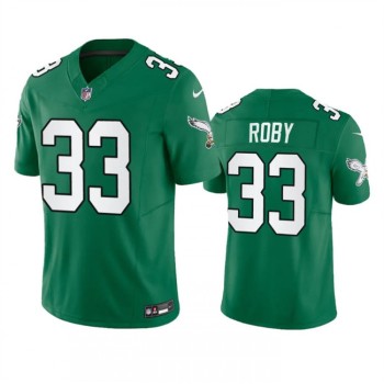 Men's Philadelphia Eagles #33 Bradley Roby Green 2023 F.U.S.E. Throwback Vapor Untouchable Limited Stitched Football Jersey Men's Philadelphia Eagles #33 Bradley Roby Green 2023 F.U.S.E. Throwback Vapor Untouchable Limited Stitched Football Jersey