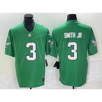 Men's Philadelphia Eagles #3 Nolan Smith JR Green 2023 F.U.S.E. Vapor Untouchable Stitched Football Jersey Men's Philadelphia Eagles #3 Nolan Smith JR Green 2023 F.U.S.E. Vapor Untouchable Stitched Football Jersey