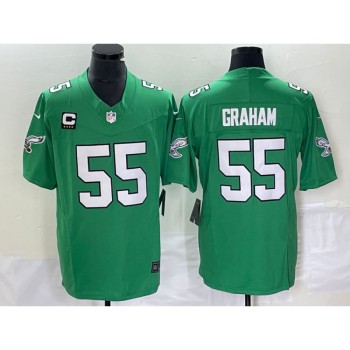 Men's Philadelphia Eagles #55 Brandon Graham Green 2023 F.U.S.E. With 4-star C Patch Vapor Untouchable Stitched Football Jersey Men's Philadelphia Eagles #55 Brandon Graham Green 2023 F.U.S.E. With 4-star C Patch Vapor Untouchable Stitched Football Jersey