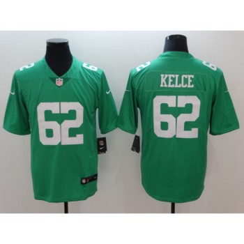 Men's Philadelphia Eagles #62 Jason Kelce Green Throwback Vapor Untouchable Limited Stitched NFL Jersey Men's Philadelphia Eagles #62 Jason Kelce Green Throwback Vapor Untouchable Limited Stitched NFL Jersey