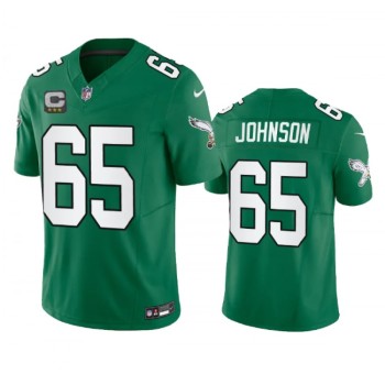 Men's Philadelphia Eagles #65 Lane Johnson Green 2023 F.U.S.E. With 3-starC Patch Vapor Untouchable Stitched Football Jersey Men's Philadelphia Eagles #65 Lane Johnson Green 2023 F.U.S.E. With 3-starC Patch Vapor Untouchable Stitched Football Jersey