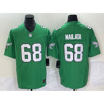 Men's Philadelphia Eagles #68 Jordan Mailata Green 2023 F.U.S.E. Vapor Untouchable Stitched Football Jersey Men's Philadelphia Eagles #68 Jordan Mailata Green 2023 F.U.S.E. Vapor Untouchable Stitched Football Jersey