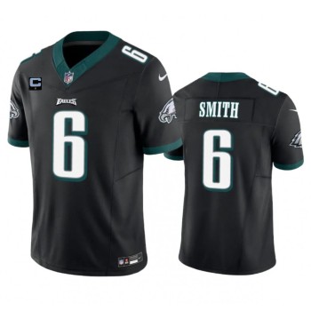Men's Philadelphia Eagles #6 DeVonta Smith Black 2023 F.U.S.E. With 1-Star C Patch Vapor Untouchable Limited Stitched Football Jersey Men's Philadelphia Eagles #6 DeVonta Smith Black 2023 F.U.S.E. With 1-Star C Patch Vapor Untouchable Limited Stitched Football Jersey