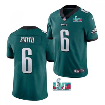 Men's Philadelphia Eagles #6 DeVonta Smith Green Super Bowl LVII Patch Vapor Untouchable Limited Stitched Jersey Men's Philadelphia Eagles #6 DeVonta Smith Green Super Bowl LVII Patch Vapor Untouchable Limited Stitched Jersey
