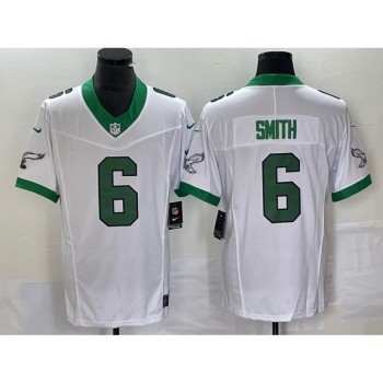 Men's Philadelphia Eagles #6 DeVonta Smith White 2023 F.U.S.E. Vapor Untouchable Stitched Football Jersey Men's Philadelphia Eagles #6 DeVonta Smith White 2023 F.U.S.E. Vapor Untouchable Stitched Football Jersey
