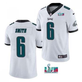Men's Philadelphia Eagles #6 DeVonta Smith White Super Bowl LVII Patch Vapor Untouchable Limited Stitched Jersey Men's Philadelphia Eagles #6 DeVonta Smith White Super Bowl LVII Patch Vapor Untouchable Limited Stitched Jersey