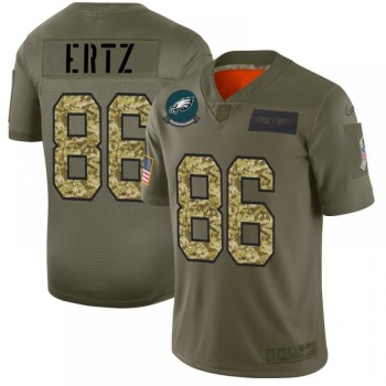 Men's Philadelphia Eagles #86 Zach Ertz 2019 Olive/Camo Salute To Service Limited Stitched NFL Jersey Men's Philadelphia Eagles #86 Zach Ertz 2019 Olive/Camo Salute To Service Limited Stitched NFL Jersey