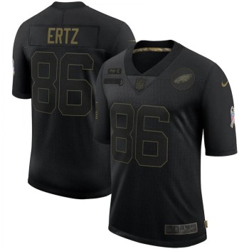 Men's Philadelphia Eagles #86 Zach Ertz Black 2020 Salute To Service Limited Stitched Jersey Men's Philadelphia Eagles #86 Zach Ertz Black 2020 Salute To Service Limited Stitched Jersey
