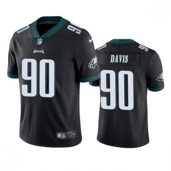 Men's Philadelphia Eagles #90 Jordan Davis Black Vapor Untouchable Limited Stitched Jersey Men's Philadelphia Eagles #90 Jordan Davis Black Vapor Untouchable Limited Stitched Jersey