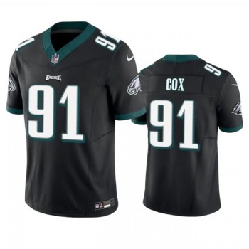 Men's Philadelphia Eagles #91 Fletcher Cox Black 2023 F.U.S.E. Vapor Untouchable Limited Stitched Football Jersey Men's Philadelphia Eagles #91 Fletcher Cox Black 2023 F.U.S.E. Vapor Untouchable Limited Stitched Football Jersey
