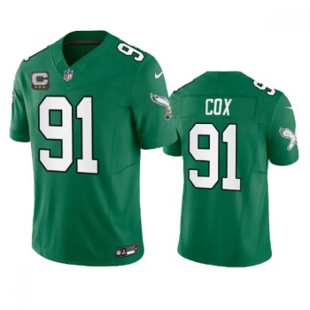 Men's Philadelphia Eagles #91 Fletcher Cox Green 2023 F.U.S.E. With 3-starC Patch Vapor Untouchable Stitched Football Jersey Men's Philadelphia Eagles #91 Fletcher Cox Green 2023 F.U.S.E. With 3-starC Patch Vapor Untouchable Stitched Football Jersey