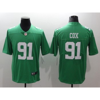 Men's Philadelphia Eagles #91 Fletcher Cox Green Throwback Vapor Untouchable Limited Stitched NFL Jersey Men's Philadelphia Eagles #91 Fletcher Cox Green Throwback Vapor Untouchable Limited Stitched NFL Jersey