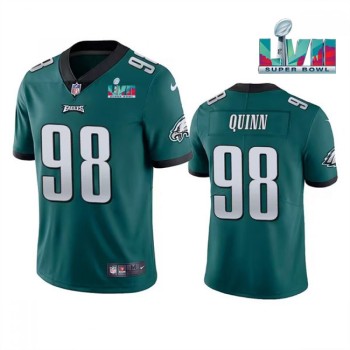 Men's Philadelphia Eagles #98 Robert Quinn Green Super Bowl LVII Vapor Untouchable Limited Stitched Jersey Men's Philadelphia Eagles #98 Robert Quinn Green Super Bowl LVII Vapor Untouchable Limited Stitched Jersey