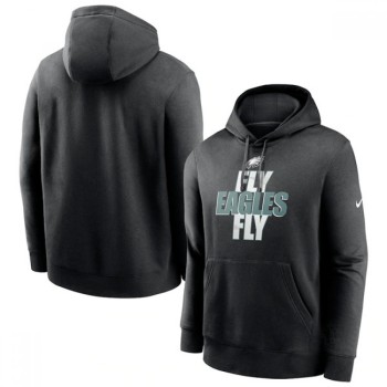 Men's Philadelphia Eagles Black Fan Gear Local Club Pullover Hoodie Men's Philadelphia Eagles Black Fan Gear Local Club Pullover Hoodie