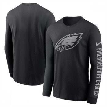 Men's Philadelphia Eagles Black Long Sleeve T-Shirt Men's Philadelphia Eagles Black Long Sleeve T-Shirt