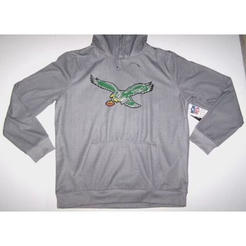 Men's Philadelphia Eagles Gray Throwback Pullover Hoodie Men's Philadelphia Eagles Gray Throwback Pullover Hoodie