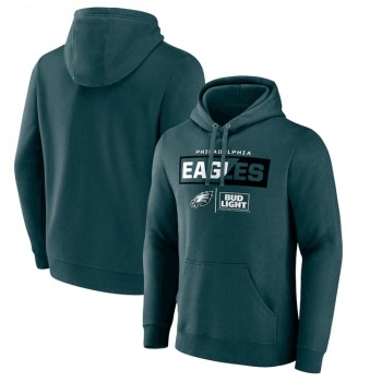 Men's Philadelphia Eagles Green x Bud Light Pullover Hoodie Men's Philadelphia Eagles Green x Bud Light Pullover Hoodie