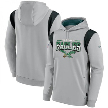 Men's Philadelphia Eagles Grey Sideline Pullover Hoodie Men's Philadelphia Eagles Grey Sideline Pullover Hoodie