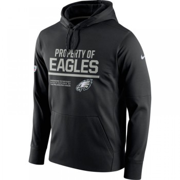 Men's Philadelphia Eagles Black Circuit Property Of Performance Pullover Hoodie Men's Philadelphia Eagles Black Circuit Property Of Performance Pullover Hoodie