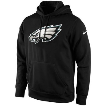 Men's Philadelphia Eagles Black KO Logo Essential Hoodie Men's Philadelphia Eagles Black KO Logo Essential Hoodie