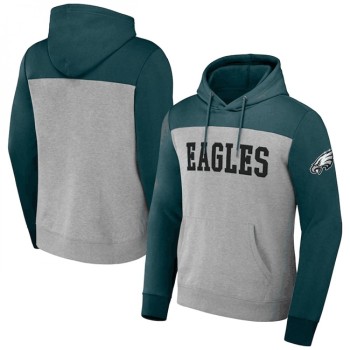 Men's Philadelphia Eagles x Darius Rucker Collection Midnight Heather Gray Colorblock Pullover Hoodie Men's Philadelphia Eagles x Darius Rucker Collection Midnight Heather Gray Colorblock Pullover Hoodie