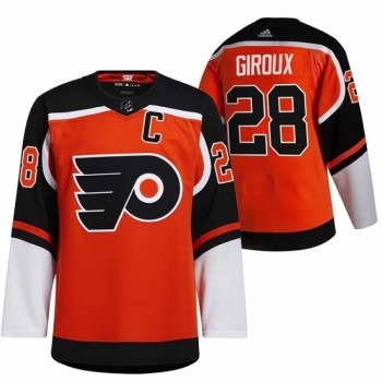 Men's Philadelphia Flyers #28 Claude Giroux 2021 Orange Reverse Retro Stitched Jersey Men's Philadelphia Flyers #28 Claude Giroux 2021 Orange Reverse Retro Stitched Jersey