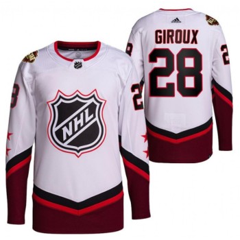 Men's Philadelphia Flyers #28 Claude Giroux 2022 All-Star White Stitched Jersey Men's Philadelphia Flyers #28 Claude Giroux 2022 All-Star White Stitched Jersey