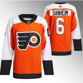 Men's Philadelphia Flyers #6 Travis Sanheim 2023/24 Orange Stitched Jersey Men's Philadelphia Flyers #6 Travis Sanheim 2023/24 Orange Stitched Jersey