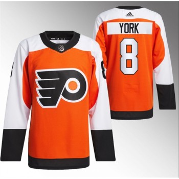 Men's Philadelphia Flyers #8 Cam York 2023/24 Orange Stitched Jersey Men's Philadelphia Flyers #8 Cam York 2023/24 Orange Stitched Jersey